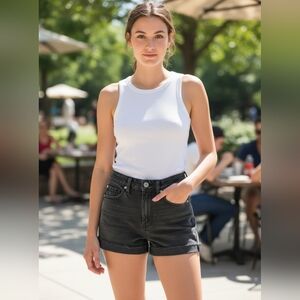 Garage Black Jean Shorts for Women